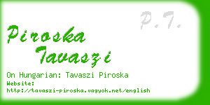 piroska tavaszi business card